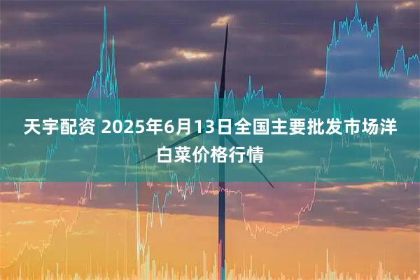 天宇配资 2025年6月13日全国主要批发市场洋白菜价格行情